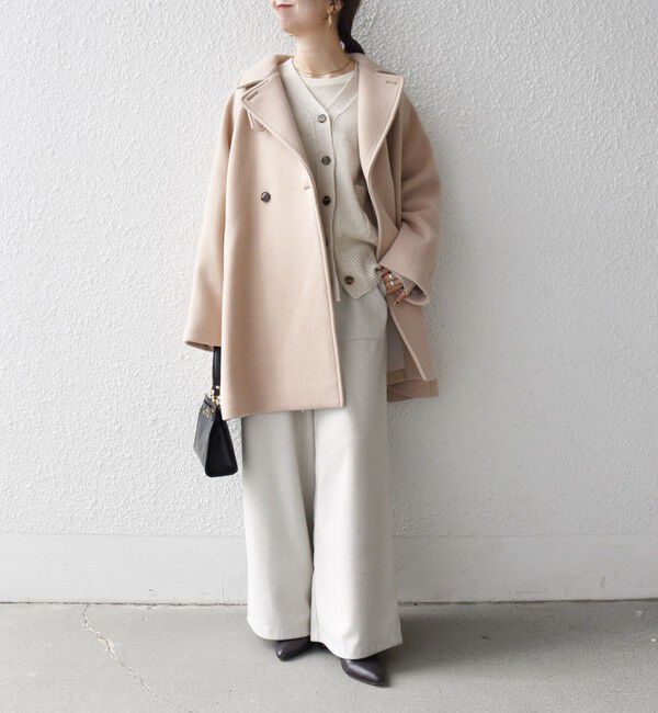 SHIPS any「【WEB限定】SHIPS any: PURE WOOL スタンド & テーラード ハーフ コート」|その他|