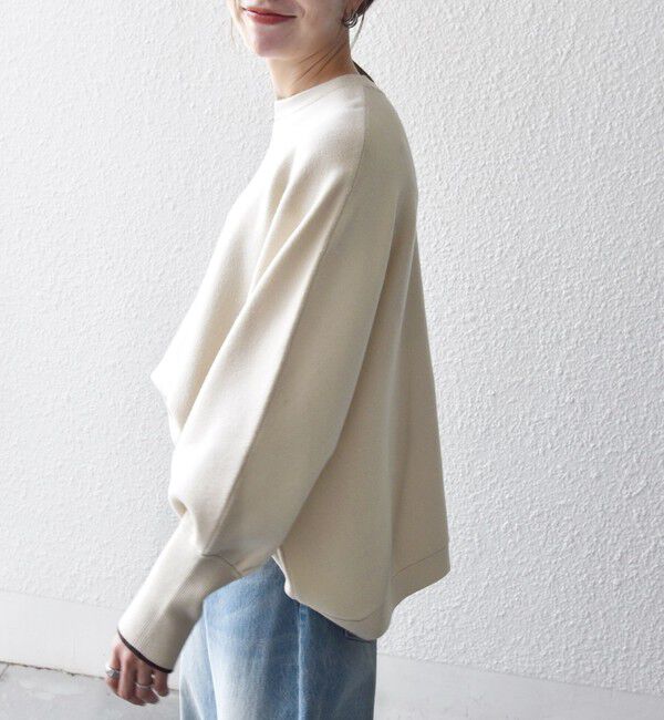 SHIPS any「SHIPS any:〈手洗い可能〉ダブルフェイス ボリュームスリーブ ニット プルオーバー」|ニット・セーター|