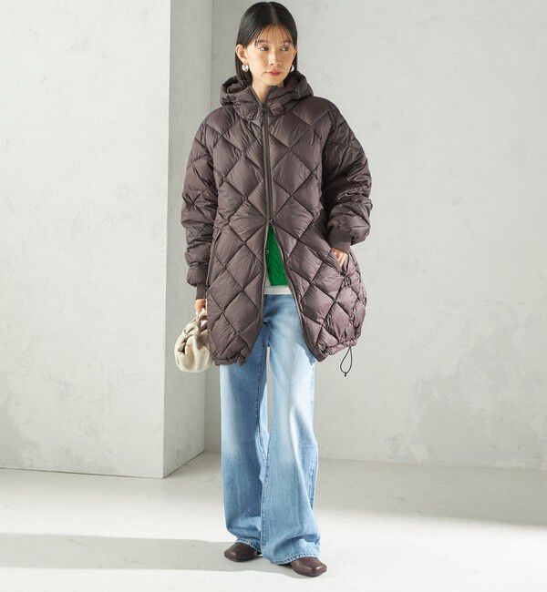 SHIPS for women「【SHIPS別注】Wai+ &times; TAION:〈手洗い可能〉ミディ ダウン コート」|ダウン|