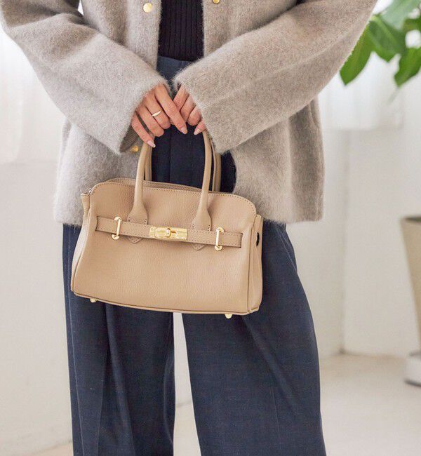 SHIPS for women「【SHIPS別注】MILOS: 金具付き ベルト トート S」|トートバッグ|ナチュラル