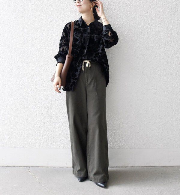 SHIPS any「SHIPS any:〈手洗い可能〉フラワー オパール シアー シャツ ブラウス」|シャツ・ブラウス|