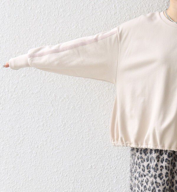 SHIPS any「SHIPS any:〈洗濯機可能〉裏毛 バイカラー ドロスト ルーズ スウェット プルオーバー」|スウェット・ジャージ|