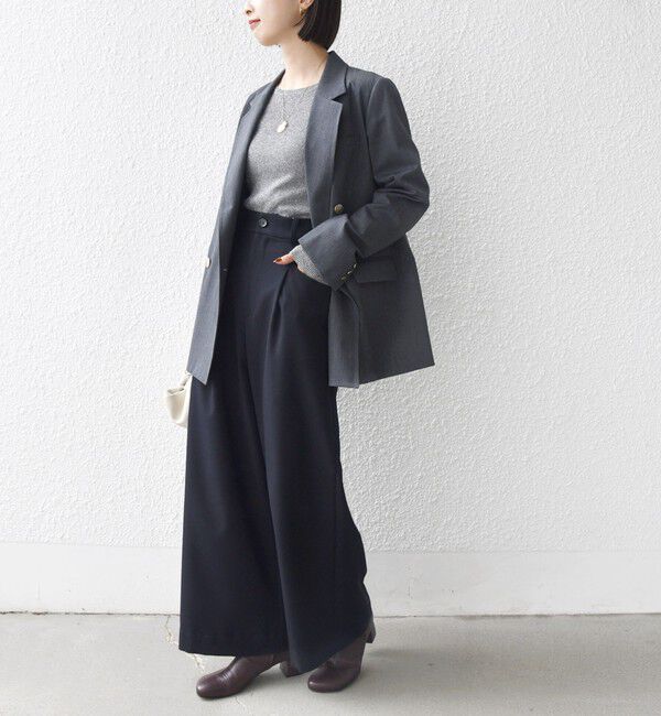 SHIPS for women「〈洗濯機可能〉ウールライク ポケット デザイン ワイド パンツ」|その他|