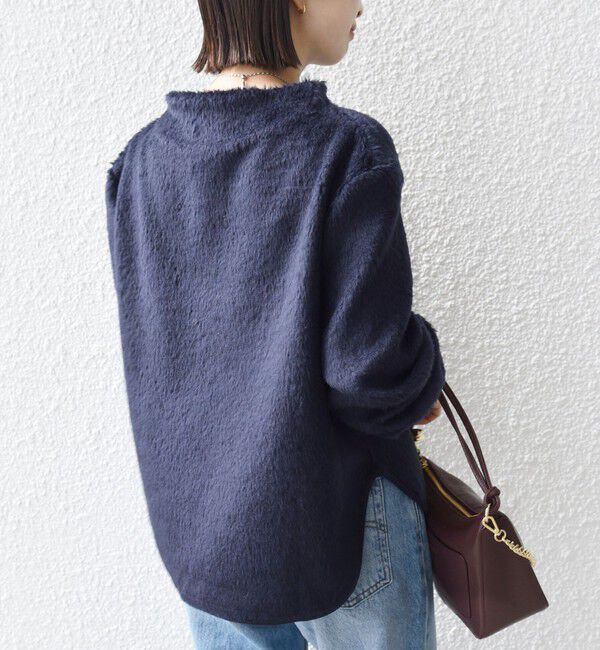 SHIPS for women「【WEB限定】〈手洗い可能〉バルフィー ロング シャギー ボトルネック プルオーバー」|ニット・セーター|