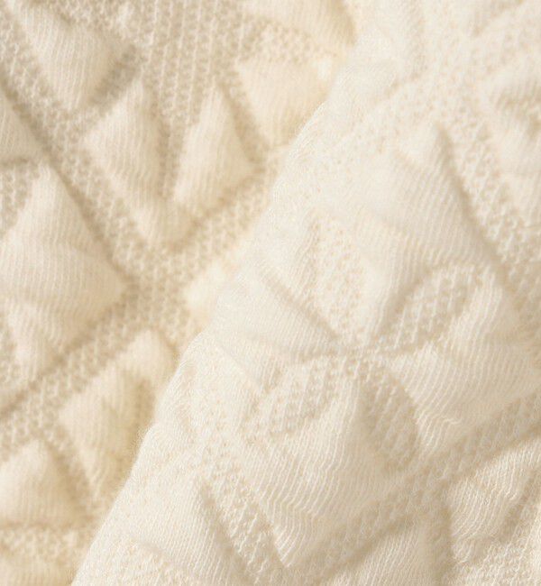 SHIPS for women「【WEB限定】〈手洗い可能〉キルティング ジャカード キーネック プルオーバー」|Tシャツ・カットソー|