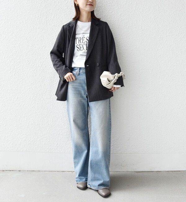 SHIPS for women「〈手洗い可能〉ウール 調 合繊 ダブル ジャケット」|テーラードジャケット|