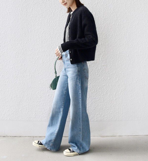 SHIPS for women「〈洗濯機可能〉ラメ クルーネック 長袖 ニット」|ニット・セーター|