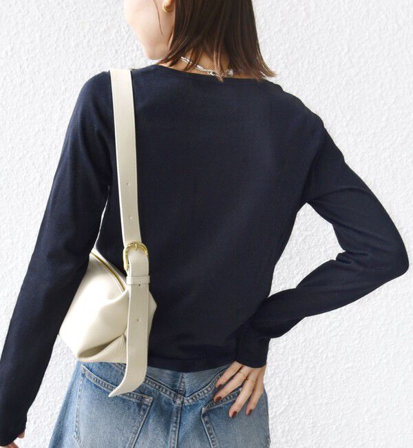 SHIPS for women「〈洗濯機可能〉ラメ クルーネック 長袖 ニット」|ニット・セーター|