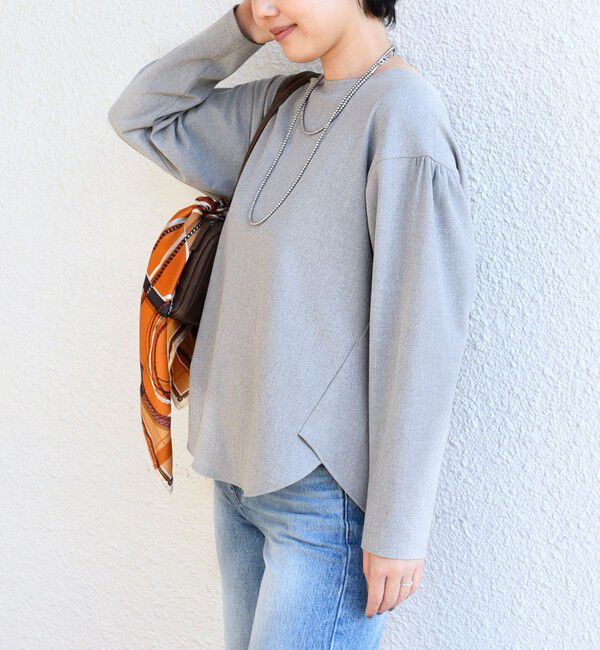 SHIPS for women「〈手洗い可能〉両面起毛 裾 ラウンド デザイン プルオーバー」|シャツ・ブラウス|