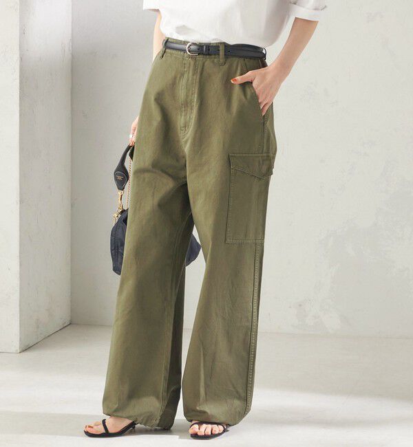 SHIPS for women「【SHIPS別注】GUNG HO:〈洗濯機可能〉パラシュート パンツ」|カーゴ|オリーブ