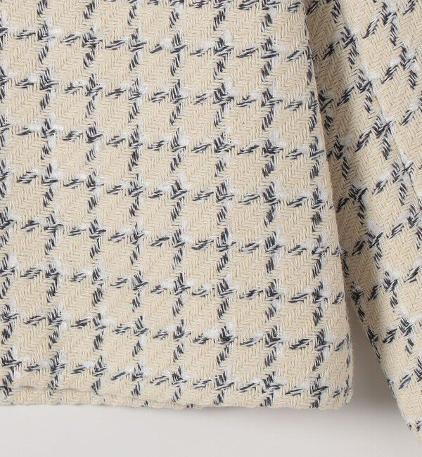 SHIPS any「SHIPS any: ツイード  パイピング ノーカラー ジャケット」|ノーカラージャケット|