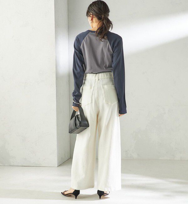 SHIPS for women「NINE CASE:〈手洗い可能〉シアー ラグラン TEE」|Tシャツ・カットソー|