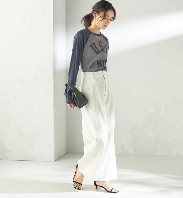 SHIPS for women「NINE CASE:〈手洗い可能〉シアー ラグラン TEE」|Tシャツ・カットソー|