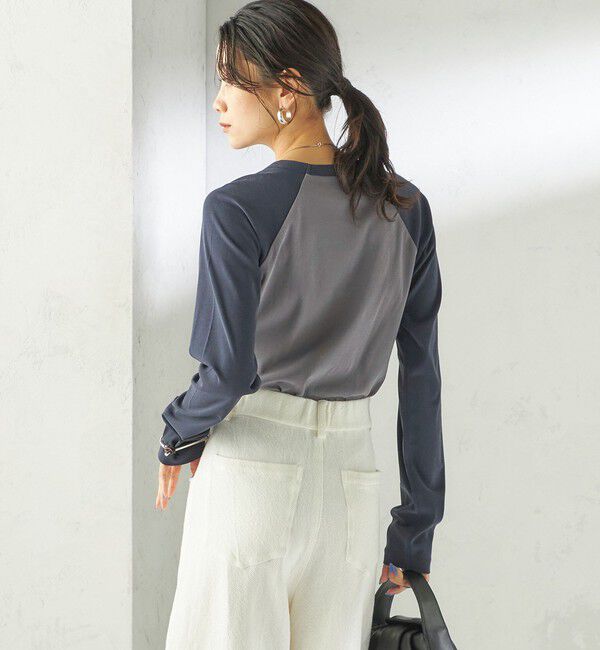 SHIPS for women「NINE CASE:〈手洗い可能〉シアー ラグラン TEE」|Tシャツ・カットソー|