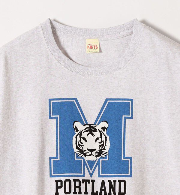 SHIPS any「《予約》【SHIPS any別注】THE KNiTS:〈洗濯機可能〉ラウンドヘム プリント ショート TEE 26SS」|Tシャツ・カットソー|