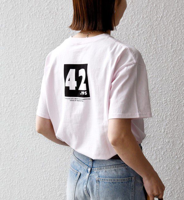 SHIPS any「《予約》【SHIPS any別注】THE KNiTS:〈洗濯機可能〉ラウンドヘム プリント ショート TEE 26SS」|Tシャツ・カットソー|