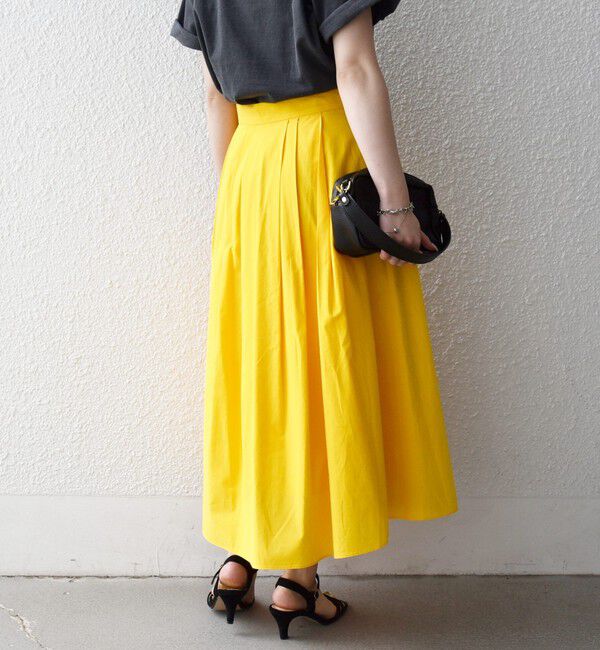 SHIPS any「《予約》SHIPS any:〈洗濯機可能〉コットンミックス タイプライター フレア タック スカート」|スカート|