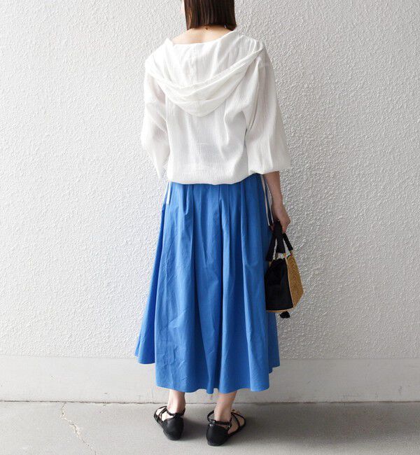 SHIPS any「《予約》SHIPS any:〈洗濯機可能〉コットンミックス タイプライター フレア タック スカート」|スカート|