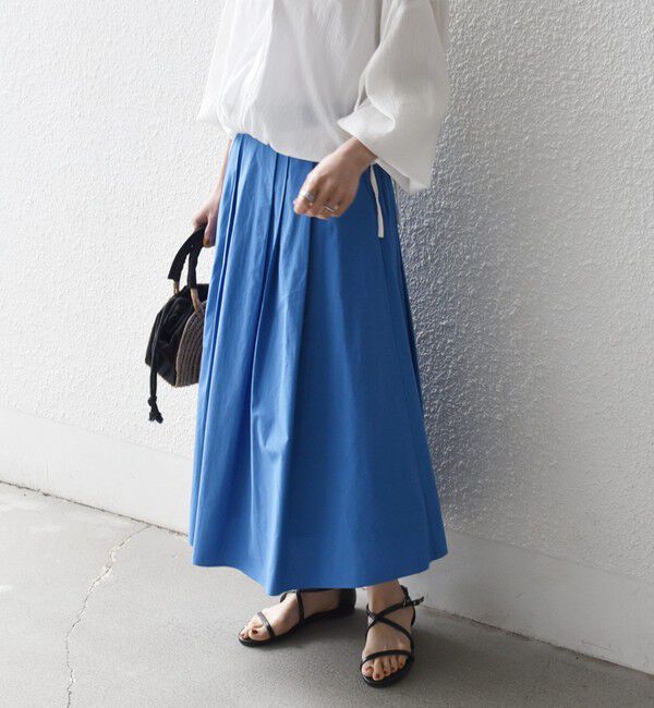 SHIPS any「《予約》SHIPS any:〈洗濯機可能〉コットンミックス タイプライター フレア タック スカート」|スカート|