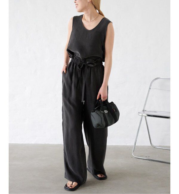 OUTDOOR PRODUCTS Usual Things「新色追加 キュプラステッチワークドロストワイドパンツ セットアップ対応」|スラックス|