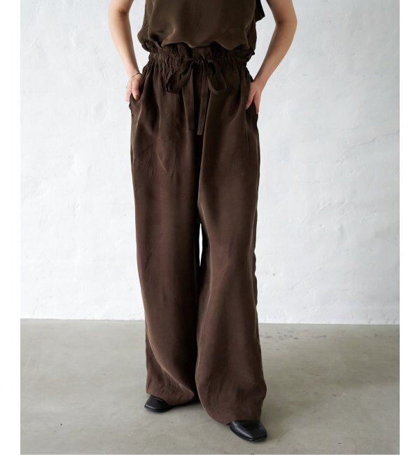 OUTDOOR PRODUCTS Usual Things「新色追加 キュプラステッチワークドロストワイドパンツ セットアップ対応」|スラックス|