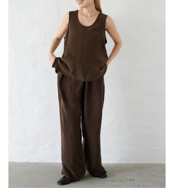 OUTDOOR PRODUCTS Usual Things「新色追加 キュプラステッチワークドロストワイドパンツ セットアップ対応」|スラックス|