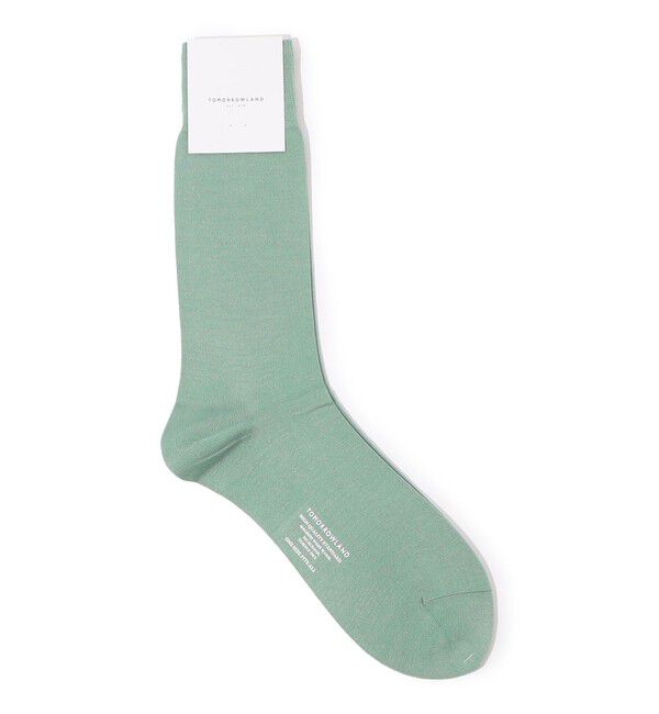 TOMORROWLAND GOODS「TOMORROWLAND シルクナイロン ソリッドソックス」|ソックス|53 ライトグリーン
