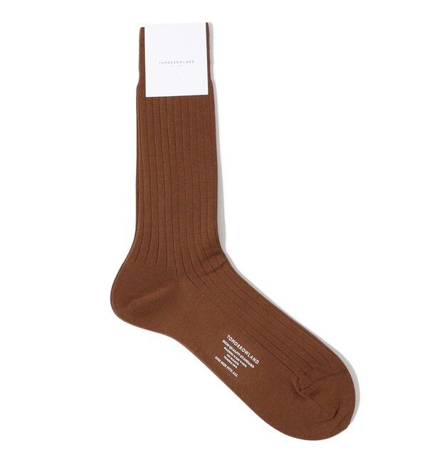 TOMORROWLAND GOODS「TOMORROWLAND コットンナイロン ソックス」|ソックス|45 ブラウン