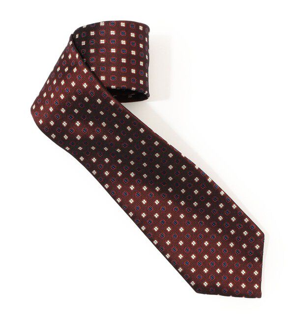 TOMORROWLAND GOODS「TOMORROWLAND シルク 小紋柄ネクタイ」|ネクタイ・蝶ネクタイ|38 ダークレッド系