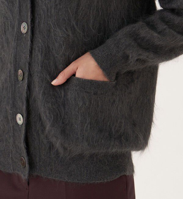 DES PRES「ピュアカシミヤファー Vネックカーディガン」|カーディガン|