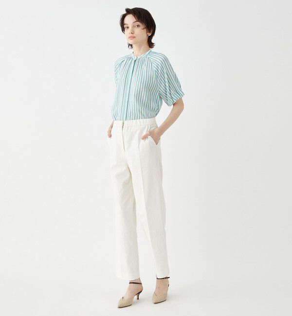 TOMORROWLAND collection「リネンストレッチ ウエストギャザーストレートパンツ」|その他|