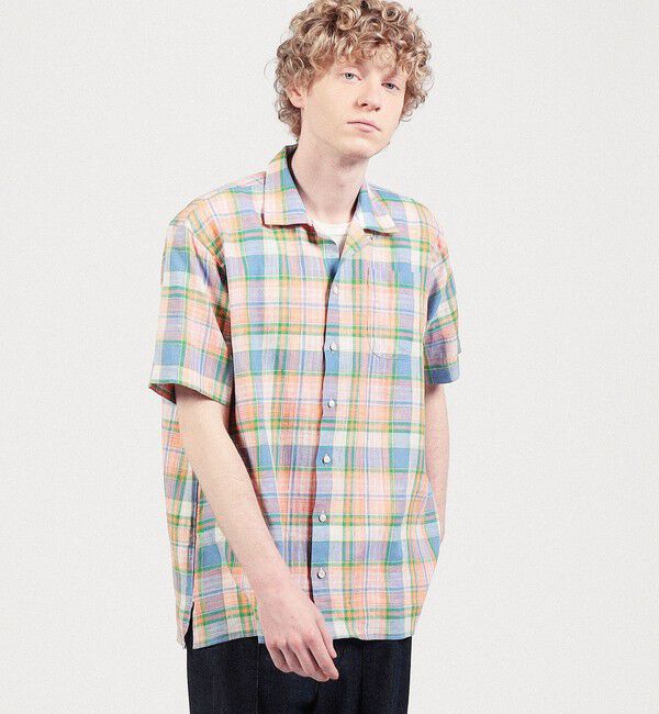 TOMORROWLAND BUYING WEAR「【別注】INDIVIZUALIZED SHIRTS リネン キャンプカラーシャツ」|シャツ・ブラウス|