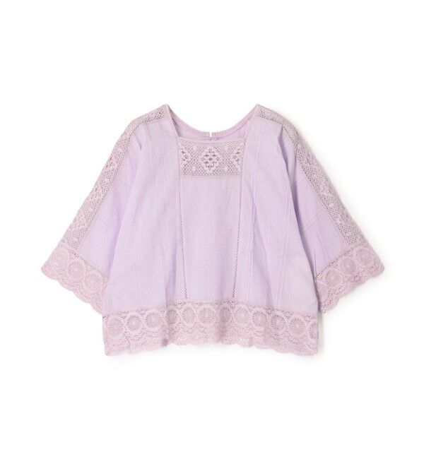 TOMORROWLAND BUYING WEAR「ne Quittez pas CAMBRIC コットンレース プルオーバーブラウス」|シャツ・ブラウス|72 ライトパープル系