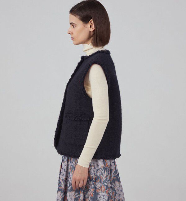 TOMORROWLAND collection「ブークレーファンシー クルーネックジレ」|ベスト・ジレ|