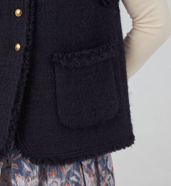 TOMORROWLAND collection「ブークレーファンシー クルーネックジレ」|ベスト・ジレ|