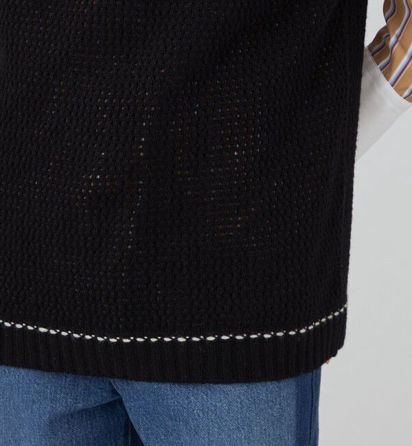 MACPHEE「【WEB・一部店舗限定】ウールメッシュ Vネックベスト」|ベスト・ジレ|