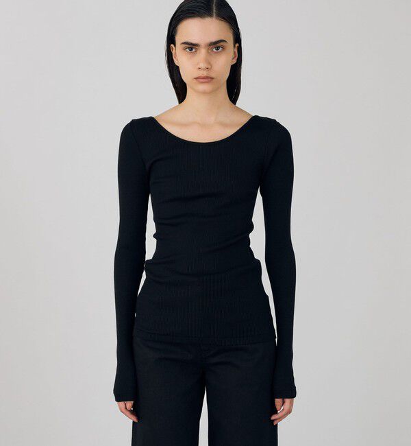 DES PRES「シルクコットンリブ ラウンドネックプルオーバー」|Tシャツ・カットソー|