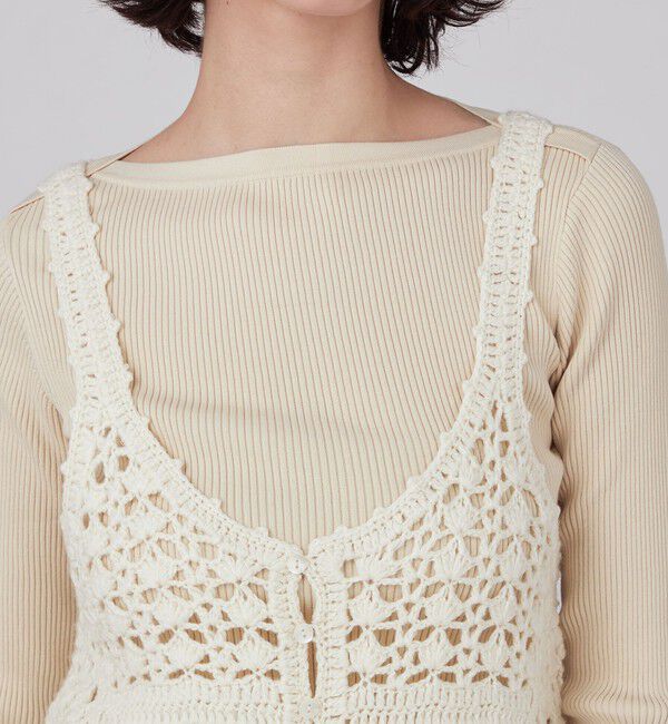 MACPHEE「ハンドクロシェ キャミソールジレ」|ベスト・ジレ|