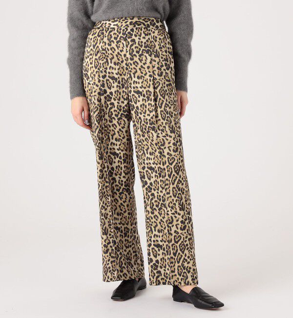 DES PRES「レオパードプリント タックワイドパンツ」|その他|