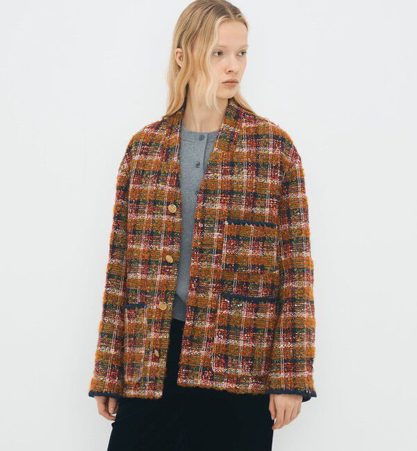 CABaN「CABaN ループツイード ノーカラージャケット」|ノーカラージャケット|