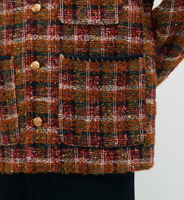 CABaN「CABaN ループツイード ノーカラージャケット」|ノーカラージャケット|