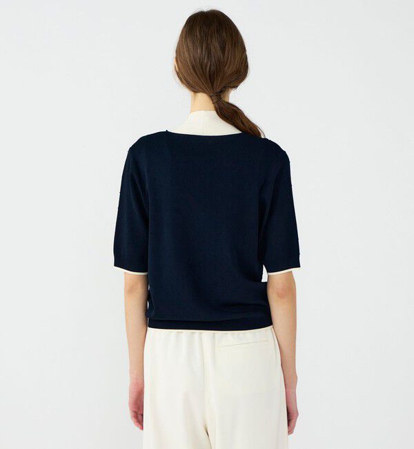 Ballsey「【一部追加予約】ストレッチタックドット ボウタイプルオーバー」|ニット・セーター|