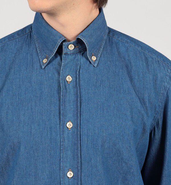 TOMORROWLAND MENS「TOMORROWLAND PILGRIM コットンデニム ボタンダウンシャツ」|シャツ・ブラウス|