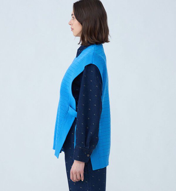 MACPHEE「ハイブリッドコットン クルーネックベスト」|ベスト・ジレ|