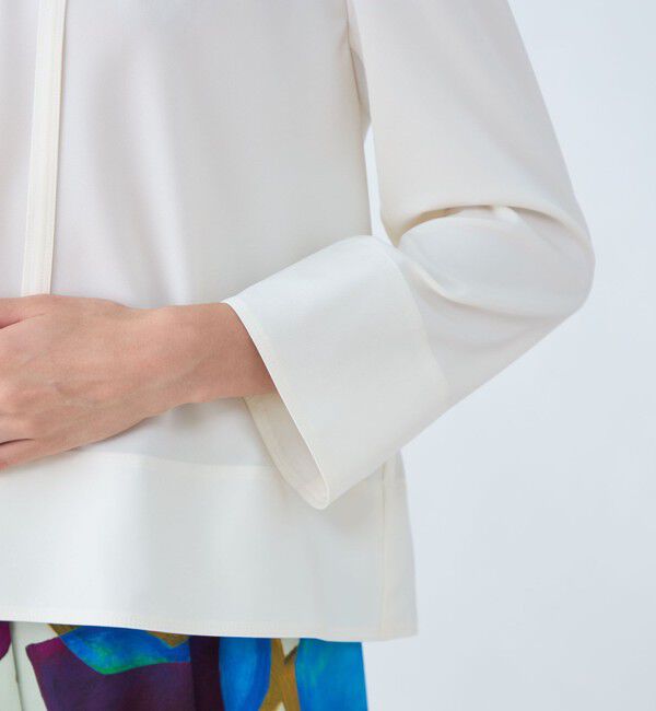 Ballsey「2-wayストレッチ タイ付きスタンドカラーブラウス」|シャツ・ブラウス|