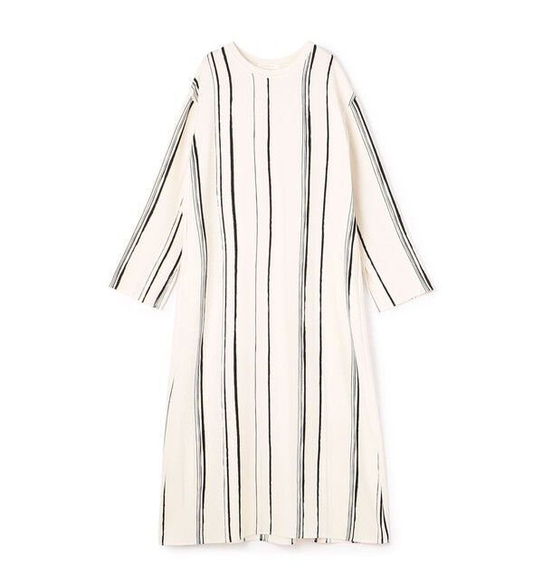 GALERIE VIE「ドローイングラインプリント クルーネックマキシワンピース」|ワンピース|14 ホワイト系