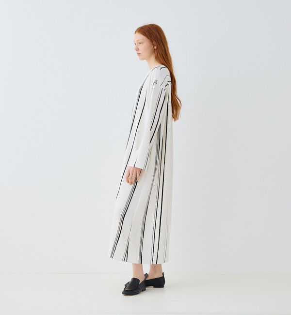 GALERIE VIE「ドローイングラインプリント クルーネックマキシワンピース」|ワンピース|