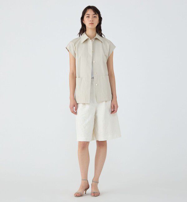 TOMORROWLAND collection「コットンギャバジン ワイドカラージレ」|ベスト・ジレ|