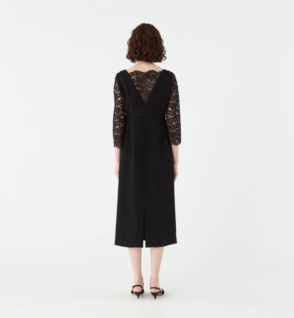 Ballsey「レースコンビ スクエアネックワンピース」|ドレス|