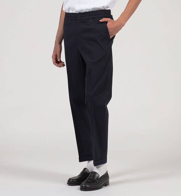 TOMORROWLAND MENS「レーヨンリネンコットン スリムテーパード イージーパンツ」|チノ|